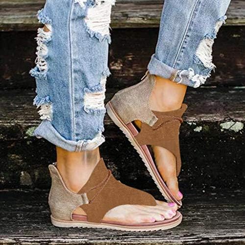 Sandálias Balakie para mulheres, feminino sandálias planas de flop de lascas vintage femininas