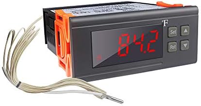 Ketotek KT8230 Controlador de temperatura digital Regulador de termostato 120VAC 30A Fahrenheit -22 ~ 572 ℉ Aquecimento de resfriamento para refrigerador de refrigerador de incubador Reptil