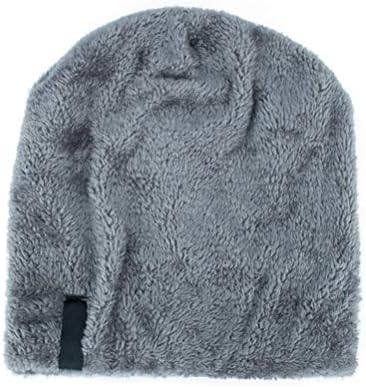 Llmoway homens mulheres inverno quente gorro elástico crânio slouchy cap chapéu de lã ladeado