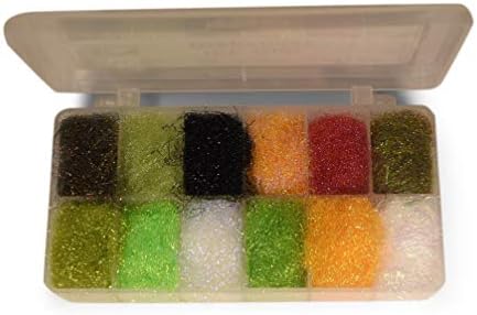 Hareline Ice Dub - Dispensador com 12 cores populares