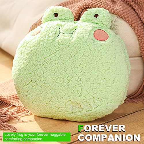 Onsoyours Frog Plush Pillow, Pillow de pelúcia de sapo super macio, almofada adorável de sapo de pelúcia