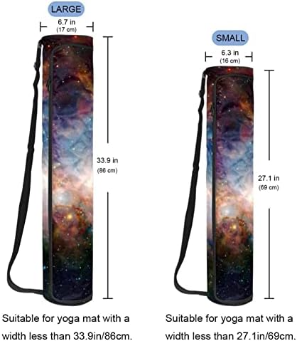 Nebula Galaxy Starry Sky Yoga Mat Bags Full-Zip Yoga Carry Bag for Mulher Men, Exercício de ioga
