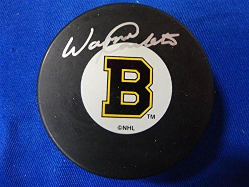 Wayne Cashman assinou o logotipo do Boston Bruins Hockey Puck JSA Coa Philadelphia Flyers - Autografado NHL Pucks