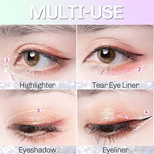 Sumeitang Liquid Glitter Shishadow Eyeliner, Glitter de olho coreano | Drop para lágrimas, sombra