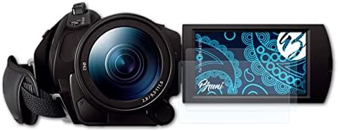 Protetor de tela Bruni compatível com filme protetor da Sony FDR-AX700, filme de proteção cristalina