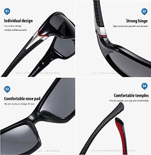 Óculos de visão noturna de Yozoot para dirigir, esportes polarizados Anti-Glare UV400 Óculos de