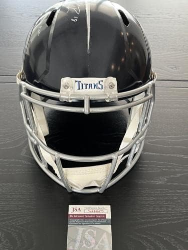 Kyle Philips assinou titãs réplicas de capacete de capacete JSA CoA - capacetes autografados da NFL