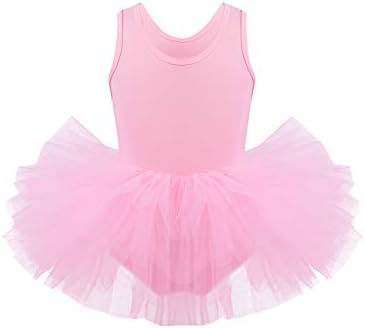 Vernlan Kids Girls sem mangas Fairia Princesa Dança Tutu Dress Dress Gymnastic Tank Letard Fluffy Skirt Party Fancy Fantas