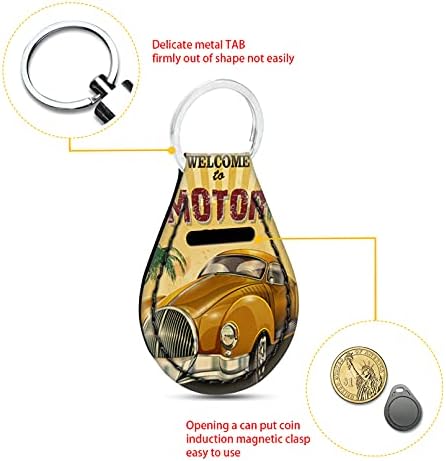 Kuiliupet Creative Key Chain Carchain Ring for Airtag Office Backpack Purse Charm, ótimo presente para homens ou mulheres