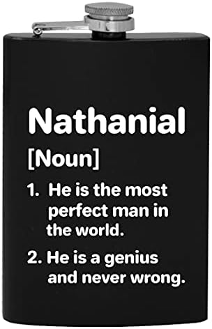 Definição Natanial O homem mais perfeito - 8oz de quadril de quadril bebendo alcoólico