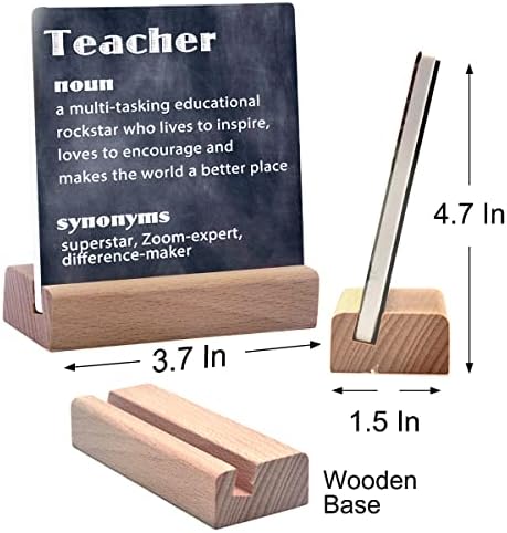 Definição de professora Desk, placa de cerâmica decorativa com suporte de madeira para o escritório do escritório da sala de decoração da mesa de casa para professores Presente de apropriação para professores