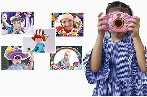 Câmera infantil lkyboa, câmera infantil para garotas de 4 a 8 anos de idade, girl da frente e traseira da