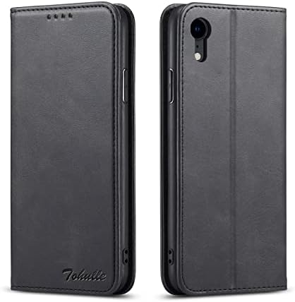ToHulle iPhone XR Case, estojo de carteira de couro PU Premium com suporte para suporte de cartão
