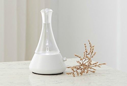 Opulência - Nebulizando o difusor de óleo essencial para aromaterapia com base de cerâmica branca e interruptor da luz do sensor de toque - Premium Home & Professional Uso - sem calor, sem água, sem plástico…