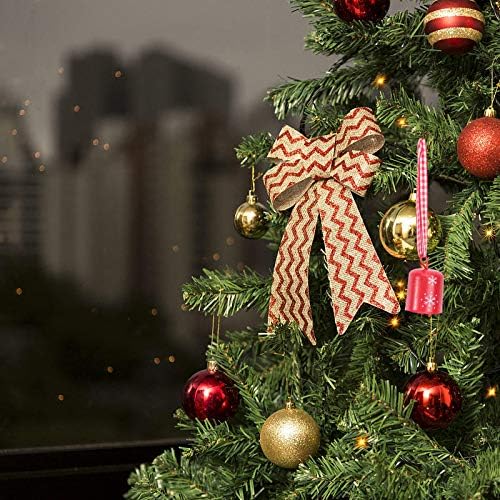 ABAODAM 10PCS Sinos de Natal Ornamentos Jingle Bell Xmas Hanging Decor com fita