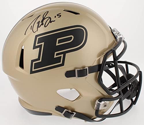 Drew Brees Purdue Boilermakers assinou autógrafo Certificado de capacete de velocidade em tamanho