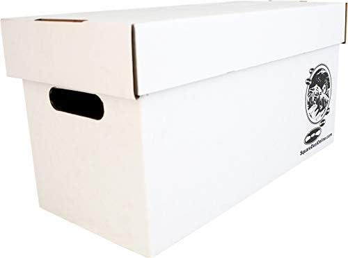 Recordamentos e suprimentos de oferta quadrada 7 45rpm Caixa de armazenamento de registro de vinil - papelão resistente com tampa removível - segura até 200 7 Records - 5 caixas #07BC09