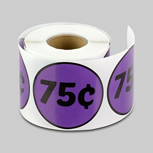 Tuco Opera 2400 peças 2 polegadas Centros redondos/rótulos de dólares Adete de marcação de preços, etiquetas de venda - 8 rolos de 300 adesivos de preços preços
