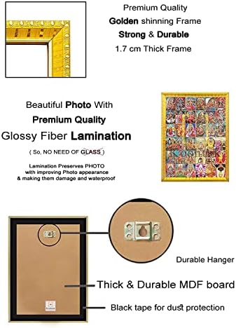 Khanna Dhan Kuber ji e moeda de ouro para sucesso de fotos de conquista para penduramento de parede/presente/templo/puja/decoração