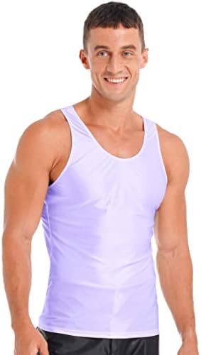 Loloda masculino brilhante tanque brilhante tampas de ginástica camiseta de ginásio