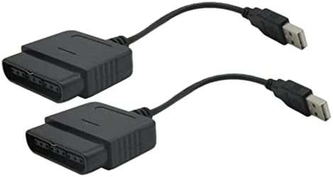 USONLINE911 Premium 2 PCs USB Cable PS2 para PS3 Conversor adaptador de videogame para PS3 Fits para