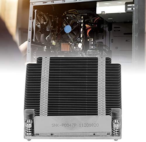753 1U Refrigerador de CPU de dissipação de calor passivo, SNK-P0047P 1U Peças de dissipação de calor de dissipação de calor da CPU 1U para supermicro x9/x10 1U UP e DP servidor, silencioso, fácil instalação e vida útil longa