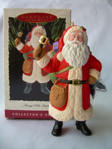 Ornamento de lembrança da Hallmark Merry Olde Santa 4 na série 1993