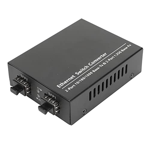 Conversor de mídia de fibra multimodo, Gigabit SFP para RJ45 Fiber Media Converter, Fiber to Ethernet Converter