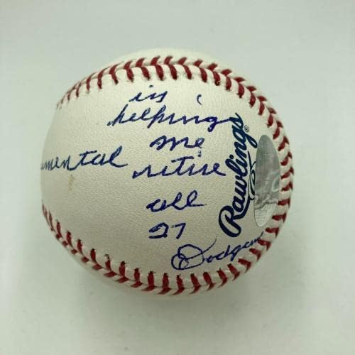 Yogi Berra & Don Larsen World Series Perfect Signated Baseball MLB Hologram - Baseballs autografados