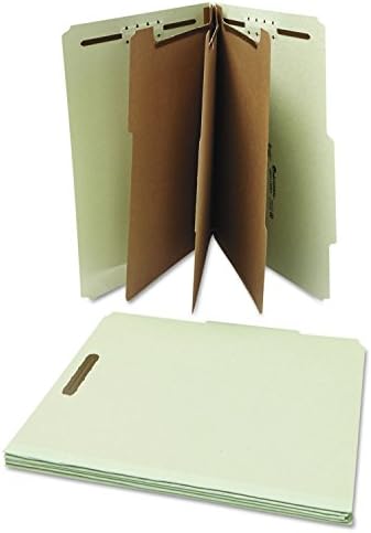 Pasta de classificação de prensa universal 10293, letra, oito seções, cinza-verde, 10/caixa