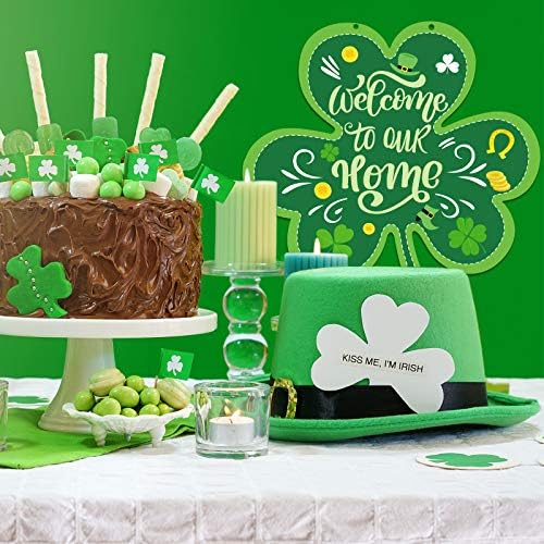 Dia de São Patrício Patrick Sinal Irlandeses Decoração de porta pendurada St. Patrick Plata