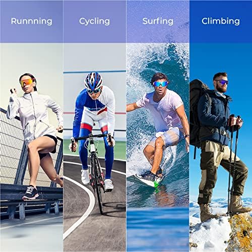 Óculos de ciclismo Mjnuone polarizados para homens Mulheres Proteção UV Esportes Esportes de sol para correr