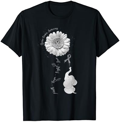 T-shirt de conscientização do câncer de elefante Faith Faith Hope Fak