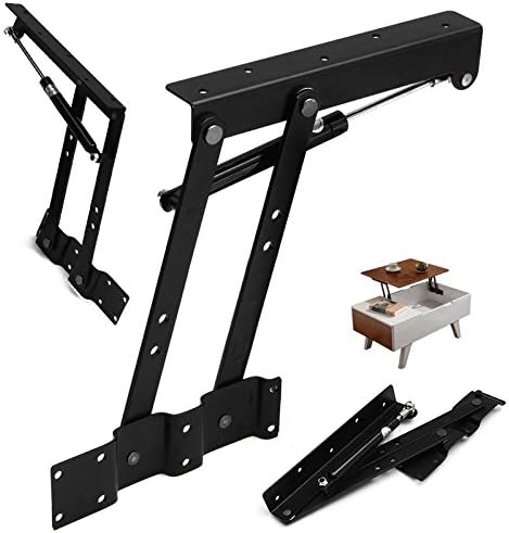 1 par levantar mecanismo de mesa de café superior dobradiça de hinge hinge hinge para acessórios de móveis, suporte multifuncional de elevador de mola de gás pneumático para mesa de café
