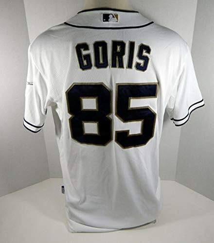2015 San Diego Padres Diego Goris 85 Jogo emitido White Jersey - Jogo usou camisas MLB