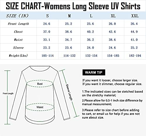 UPF feminino 50+ Camisas de treino UV de manga longa de manga longa Camiseta rápida Dry T-shirt