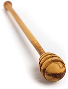 Dipper de mel kedi 6 polegadas - colheres de madeira de azeitona/bastão - bastões de favo de mel para chuviscos mel - mel bastão de dipper - madeira artesanal de madeira de azeitona