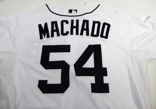2013 Detroit Tigers Dixon Machado 54 Jogo emitido White Jersey 46 885 - Jogo usado MLB Jerseys