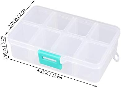 Caixa de armazenamento de plástico Kesyoo 4pcs caixa de armazenamento de jóias domésticas Caixa de