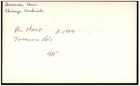Albert Hust assinado cartão de índice 3x5 cardeais autografados vols d: 1984 91179 - assinaturas de corte