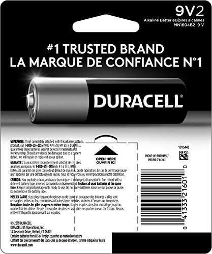 Duracell - Baterias Alcalinas de Coppertop 9V - Bateria de 9 volts duradouros e duradouros para a família