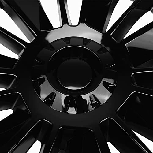 Cyberbeans 4pcs para Tesla modelo Y Tampa de roda Capas de cubos Caps de reposição Kit de protetor do volante do volante Acessórios externos, preto brilhante de 19 polegadas
