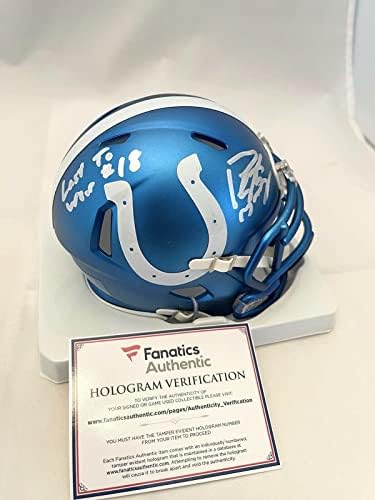 Indianapolis Colts Peyton Manning assinado assinado Blaze Mini Helmet Fanatics - Mini capacetes