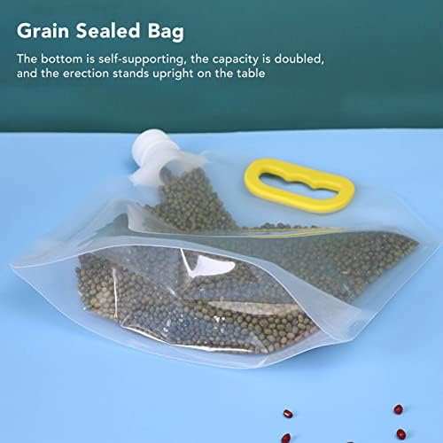Bolsa selada de grãos, bolsa de grão vertical portátil para grãos de arroz 3 pacote de Catties