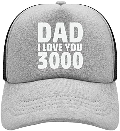 Caps de beisebol pai, eu te amo 3000 chapéus de papai para garotas de espuma ajustável vintage para