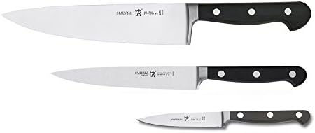 Henckels Classic 3-PC Starter Knife Conjunto e Sharpador International Knife, 7,7 x 8,5 x 2 ,