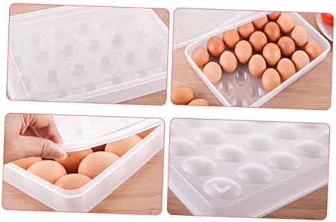 Caixa de armazenamento de ovos de stobaza 24 recipientes com tampas de tampas transparentes recipientes de caixa