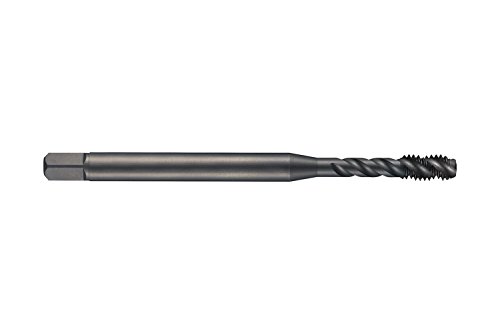 Dormer Ex41 Cobalt Steel Spiral Flute Threading Tap, acabamento de óxido preto, redondo com haste de extremidade quadrada, chanfro de fundo modificado, 1-1/2 -11 Tamanho da rosca de 36mm de haste de haste