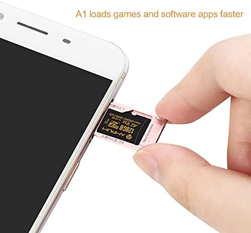 Cartão Micro SD de 128 GB Amplim, Memória MicroSD extrema de alta velocidade mais adaptadora, MicrosDXC