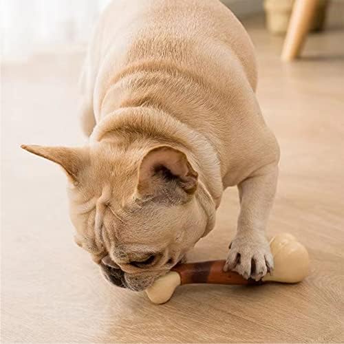 Metutmto Tough Dog Toys Toys para raças pequenas médias [2 pacote], ossos de cachorro feitos com nylon